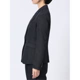ストレッチウォッシャブル シャーク 1ボタンジャケット 紺(セットアップ可能) | TAKA-Q WOMEN | 詳細画像7