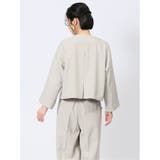 ストレッチウォッシャブル シャーク ノーカラージャケット | TAKA-Q WOMEN | 詳細画像3