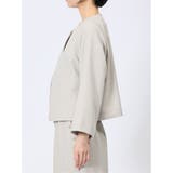ストレッチウォッシャブル シャーク ノーカラージャケット | TAKA-Q WOMEN | 詳細画像7