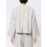ストレッチウォッシャブル シャーク ノーカラージャケット | TAKA-Q WOMEN | 詳細画像8