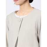 ストレッチウォッシャブル シャーク ノーカラージャケット | TAKA-Q WOMEN | 詳細画像9