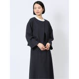 75紺 | ストレッチウォッシャブル ドライツイル ノーカラージャケット | TAKA-Q WOMEN