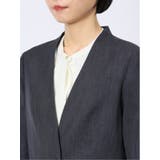 ストレッチウォッシャブル 1ボタン カラーレスジャケット | TAKA-Q WOMEN | 詳細画像9