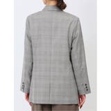ストレッチウォッシャブル グレンチェック柄 ダブルジャケット | TAKA-Q WOMEN | 詳細画像10 