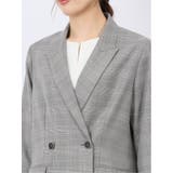 ストレッチウォッシャブル グレンチェック柄 ダブルジャケット | TAKA-Q WOMEN | 詳細画像11 
