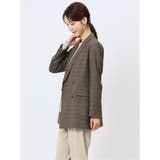 ストレッチウォッシャブル グレンチェック柄 ダブルジャケット | TAKA-Q WOMEN | 詳細画像16 