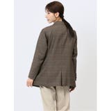 ストレッチウォッシャブル グレンチェック柄 ダブルジャケット | TAKA-Q WOMEN | 詳細画像17 