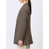 ストレッチウォッシャブル グレンチェック柄 ダブルジャケット | TAKA-Q WOMEN | 詳細画像21 