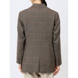 ストレッチウォッシャブル グレンチェック柄 ダブルジャケット | TAKA-Q WOMEN | 詳細画像22 