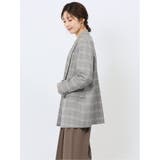 ストレッチウォッシャブル グレンチェック柄 ダブルジャケット | TAKA-Q WOMEN | 詳細画像4 