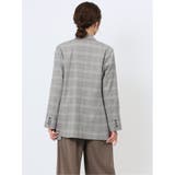 ストレッチウォッシャブル グレンチェック柄 ダブルジャケット | TAKA-Q WOMEN | 詳細画像5 