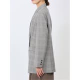 ストレッチウォッシャブル グレンチェック柄 ダブルジャケット | TAKA-Q WOMEN | 詳細画像9 
