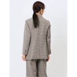 ストレッチウォッシャブル ガンクラブチェック柄 ダブルジャケット(セットアップ可… | TAKA-Q WOMEN | 詳細画像3 