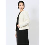 ツイード調 ノーカラージャケット | TAKA-Q WOMEN | 詳細画像2