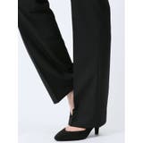 リクルート黒無地 ストレッチ ストレートパンツ(セットアップ可能) | TAKA-Q WOMEN | 詳細画像10