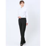 リクルート黒無地 ストレッチ ストレートパンツ(セットアップ可能) | TAKA-Q WOMEN | 詳細画像12