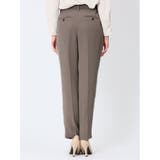 ダブルクロス テーパードパンツ 茶(セットアップ可能) | TAKA-Q WOMEN | 詳細画像7