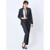 ウール混インディゴ調 テーパードパンツ(セットアップ可能) | TAKA-Q WOMEN | 詳細画像11