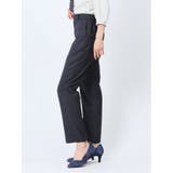 ウール混インディゴ調 テーパードパンツ(セットアップ可能) | TAKA-Q WOMEN | 詳細画像2