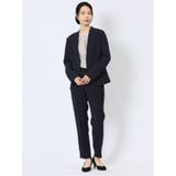 ストレッチウォッシャブル テーパードパンツ ダルブルー(セットアップ可能) | TAKA-Q WOMEN | 詳細画像5