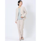 ストレッチウォッシャブル テーパードパンツ ライトグレー(セットアップ可能) | TAKA-Q WOMEN | 詳細画像5