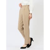 ストレッチウォッシャブル テーパードパンツ キャメル(セットアップ可能) | TAKA-Q WOMEN | 詳細画像2