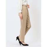 ストレッチウォッシャブル テーパードパンツ キャメル(セットアップ可能) | TAKA-Q WOMEN | 詳細画像4