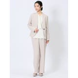 ストレッチウォッシャブル ワイドパンツ ライトグレー(セットアップ可能) | TAKA-Q WOMEN | 詳細画像5