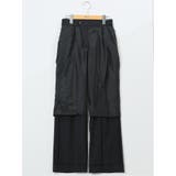 ストレッチウォッシャブル ピンスト タックワイドパンツ 紺(セットアップ可能) | TAKA-Q WOMEN | 詳細画像11 