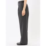 ウォッシャブル クリアツイル タックワイドパンツ グレー(セットアップ可能) | TAKA-Q WOMEN | 詳細画像7