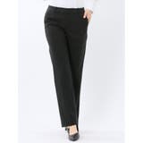 クリアエフェクト 黒無地 ストレートパンツ(セットアップ可能) | TAKA-Q WOMEN | 詳細画像1 