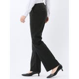 クリアエフェクト 黒無地 ストレートパンツ(セットアップ可能) | TAKA-Q WOMEN | 詳細画像2 