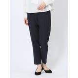 75紺 | ダブルクロス テーパードパンツ 紺(セットアップ可能) | TAKA-Q WOMEN