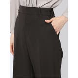 ウェザーストレッチウォッシャブル ワイドパンツ こげ茶(セットアップ可能) | TAKA-Q WOMEN | 詳細画像10