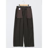 ウェザーストレッチウォッシャブル ワイドパンツ こげ茶(セットアップ可能) | TAKA-Q WOMEN | 詳細画像11