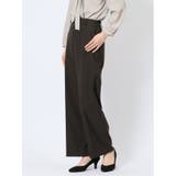 ウェザーストレッチウォッシャブル ワイドパンツ こげ茶(セットアップ可能) | TAKA-Q WOMEN | 詳細画像2