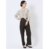 ウェザーストレッチウォッシャブル ワイドパンツ こげ茶(セットアップ可能) | TAKA-Q WOMEN | 詳細画像6