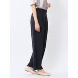 ウェザーストレッチウォッシャブル ワイドパンツ 紺(セットアップ可能) | TAKA-Q WOMEN | 詳細画像4