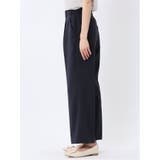 ウェザーストレッチウォッシャブル ワイドパンツ 紺(セットアップ可能) | TAKA-Q WOMEN | 詳細画像7