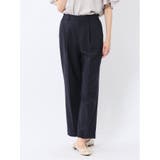 75紺 | ウェザーストレッチウォッシャブル ワイドパンツ 紺(セットアップ可能) | TAKA-Q WOMEN
