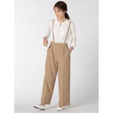 ウーリッシュ セットアップ ワイドパンツ キャメル | TAKA-Q WOMEN | 詳細画像2 