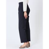 ダブルクロス テーパードパンツ 紺(セットアップ可能) | TAKA-Q WOMEN | 詳細画像6