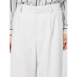 麻調合繊 セットアップ ワイドパンツ ライトグレー | TAKA-Q WOMEN | 詳細画像6