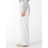 麻調合繊 セットアップ ワイドパンツ ライトグレー | TAKA-Q WOMEN | 詳細画像7