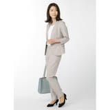 綿麻シャーク テーパードパンツ ベージュ(セットアップ可能) | TAKA-Q WOMEN | 詳細画像13