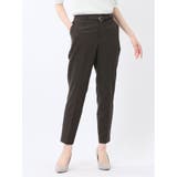 35こげ茶 | ストレッチウォッシャブル サッカー テーパードパンツ | TAKA-Q WOMEN