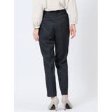 ストレッチウォッシャブル シャーク テーパードパンツ 紺(セットアップ可能) | TAKA-Q WOMEN | 詳細画像3