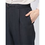 ストレッチウォッシャブル シャーク テーパードパンツ 紺(セットアップ可能) | TAKA-Q WOMEN | 詳細画像9