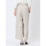 ストレッチウォッシャブル シャーク ワイドパンツ ベージュ(セットアップ可能) | TAKA-Q WOMEN | 詳細画像3