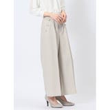 ストレッチウォッシャブル シャーク ワイドパンツ ベージュ(セットアップ可能) | TAKA-Q WOMEN | 詳細画像4